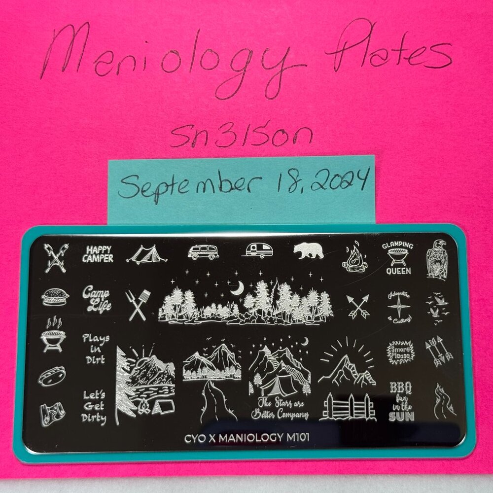Maniology Plate: CYO Design Contest: Happy Camper M101